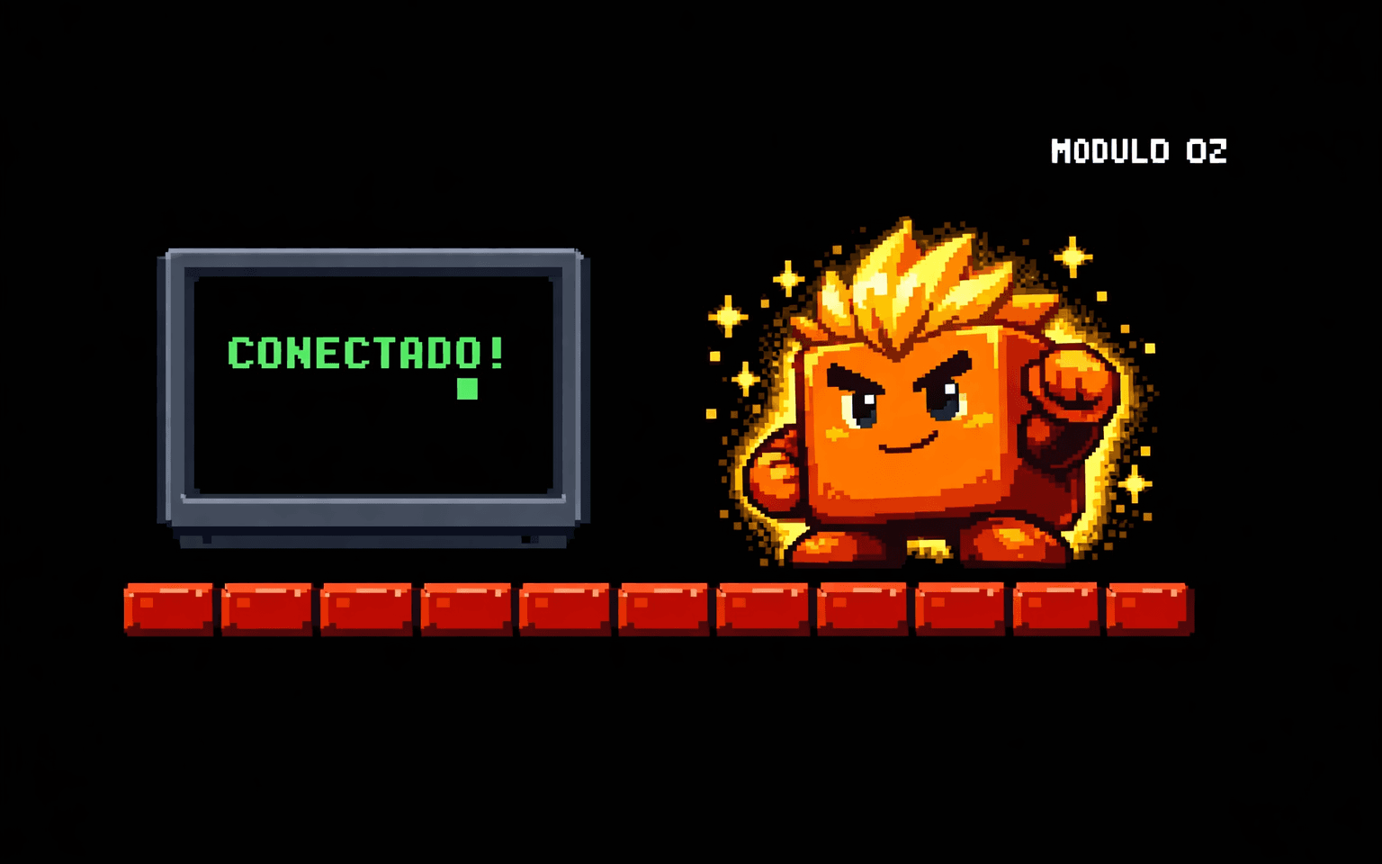 16-bit pixel art of module 02: First Wins